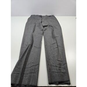 Riviera Pants Mens 40x36 Gray Wool Sloan Bankers Grey Dress Slacks Zignone Italy